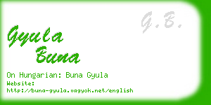 gyula buna business card